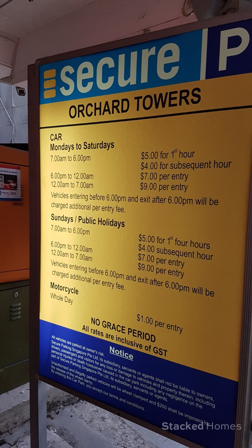 orchard towers carpark rates