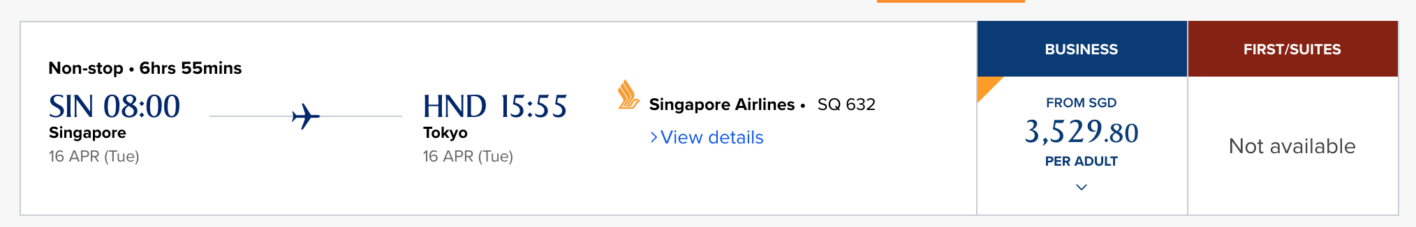 singapore airlines redemption
