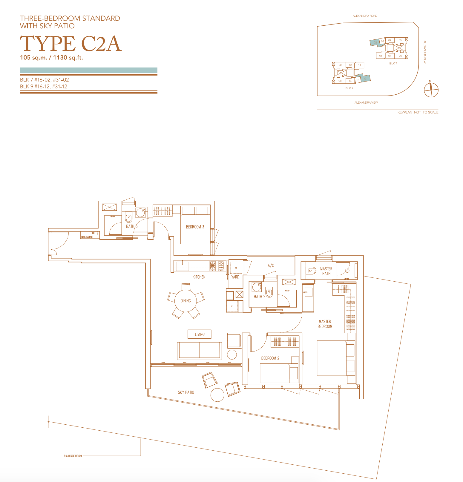 echelon condo 3 bedroom layout