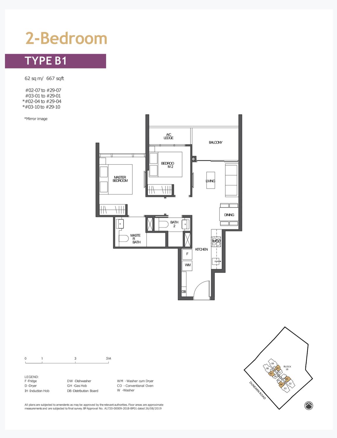 pullman residence 2 bedroom floorplan
