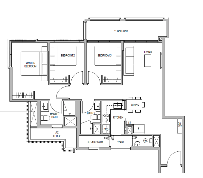 mayfair gardens 3 bedroom floorplan