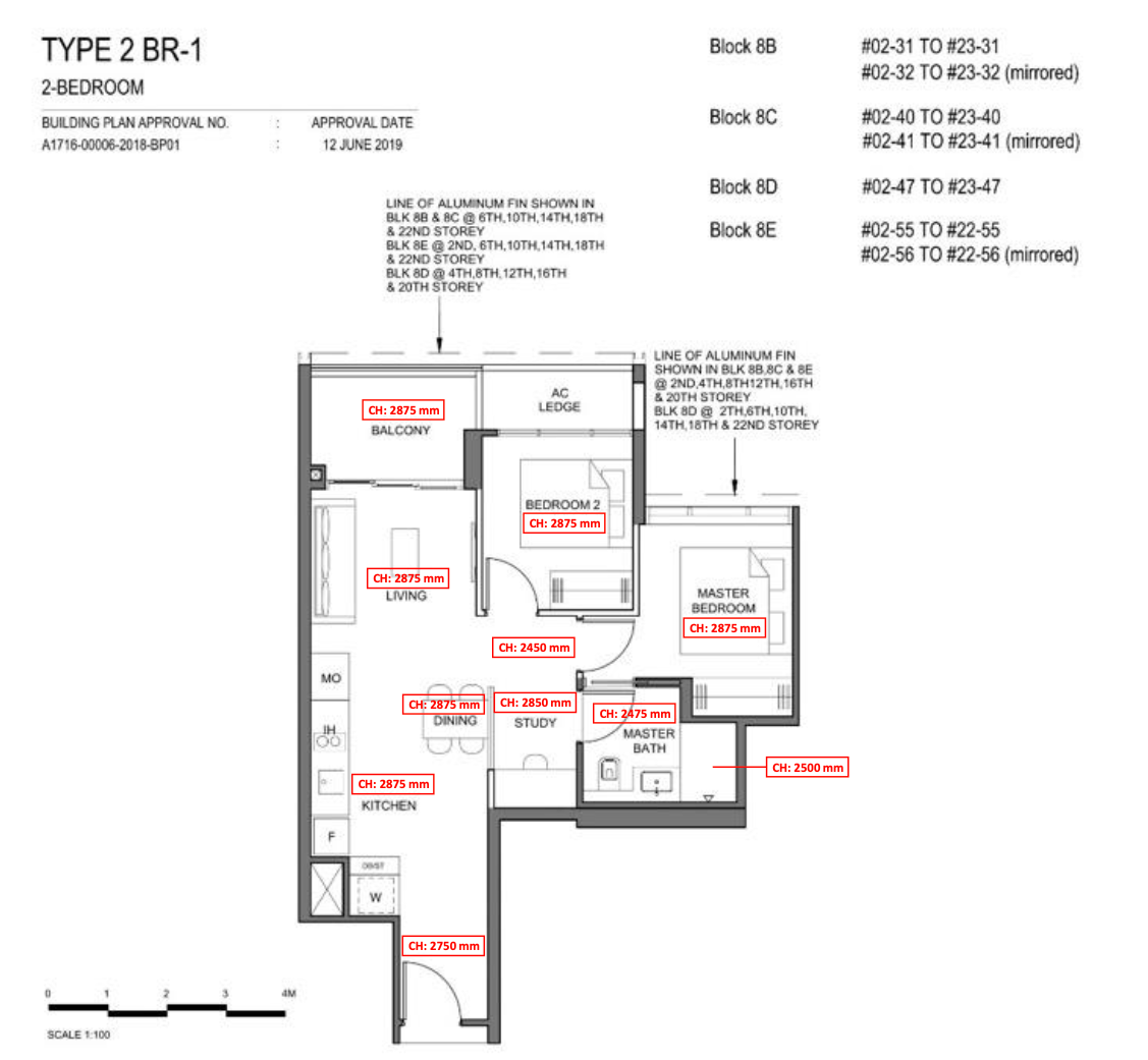 parc clematis 2 bedroom plus study floor plan