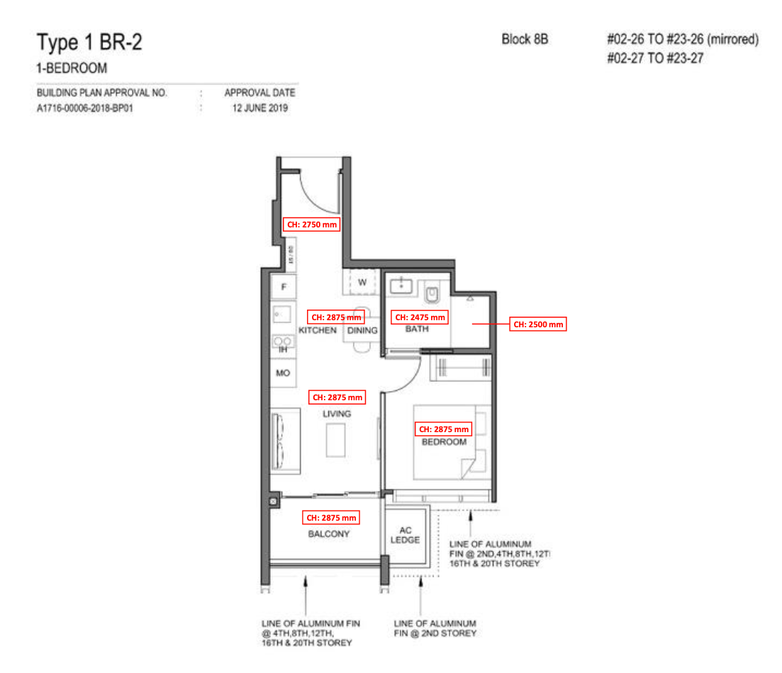 parc clematis 1 bedroom floor plan