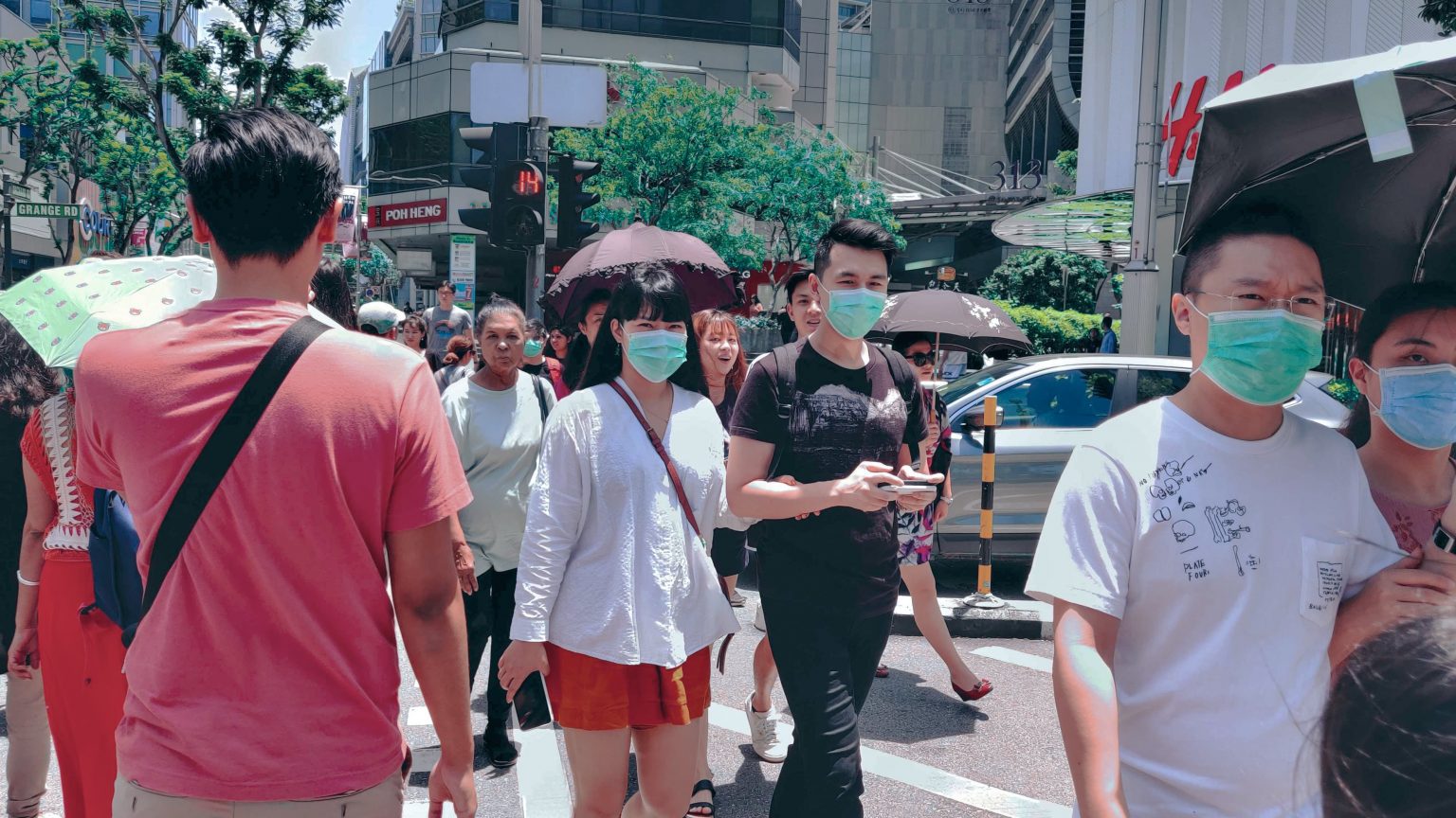 people wearing mask singapore