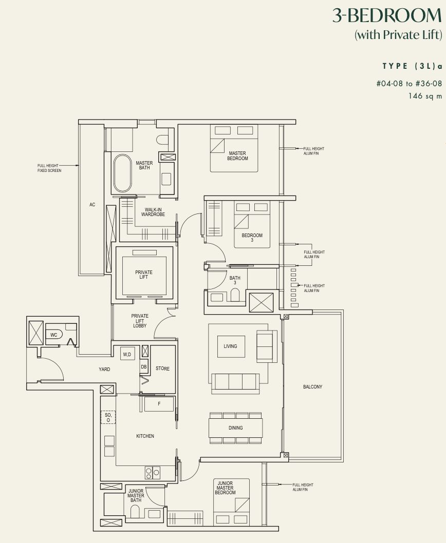 the avenir 3 bedroom floorplan