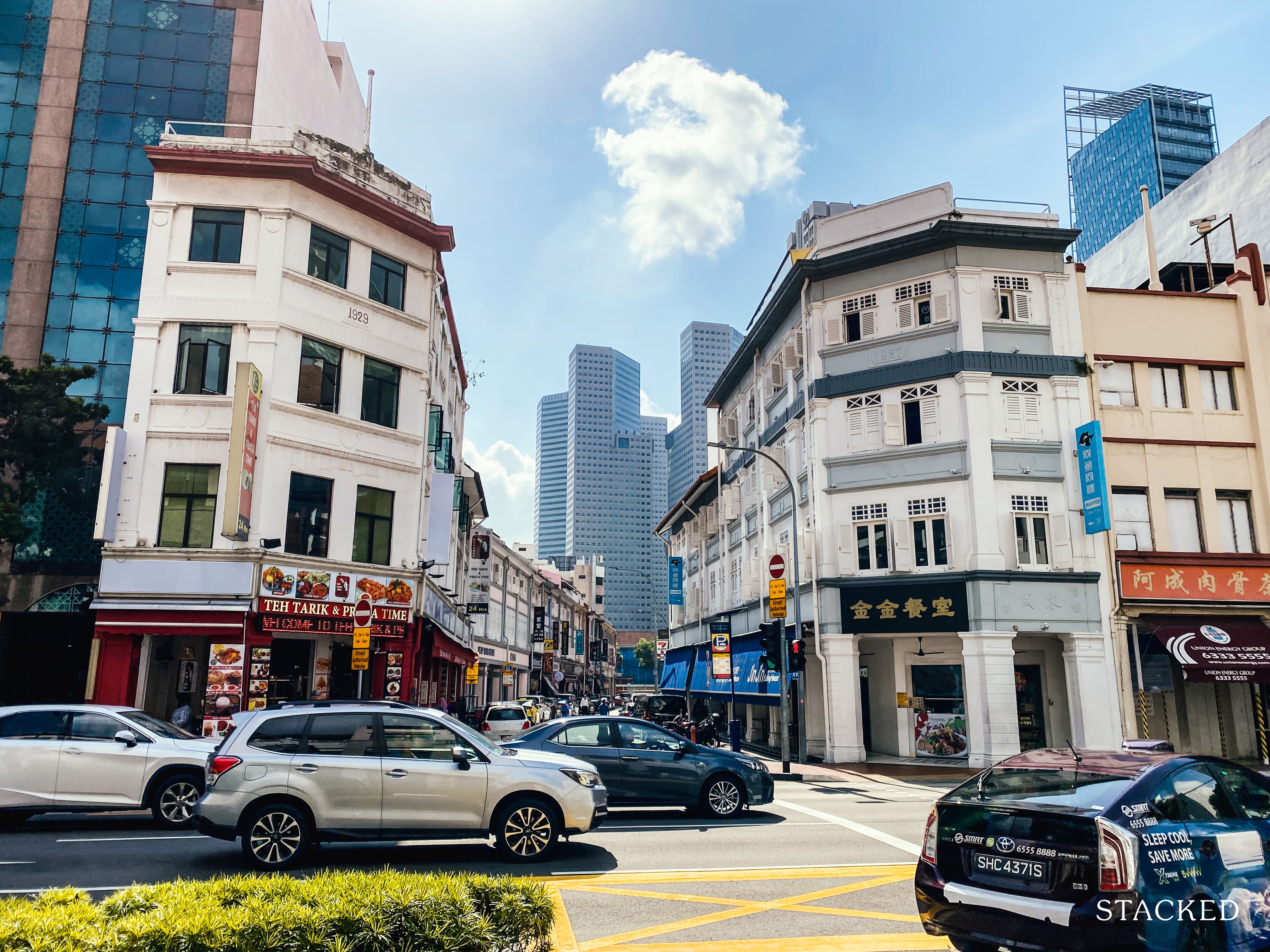 the M district 7 shophouses