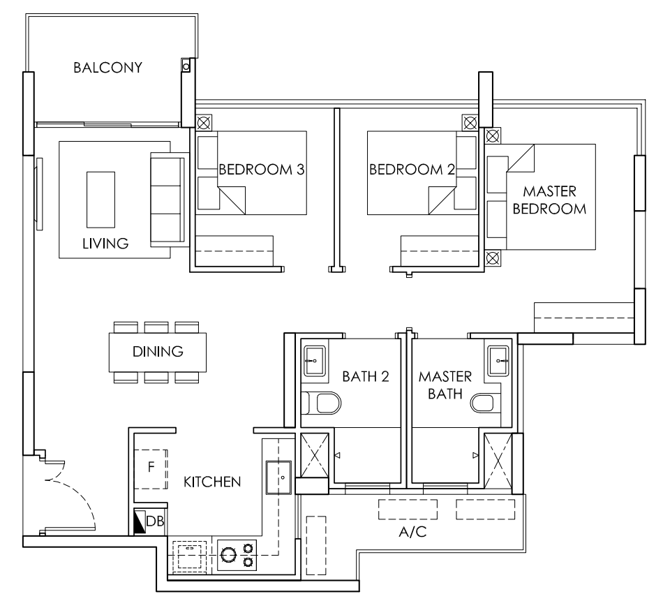 ola 3 bedroom floor plan