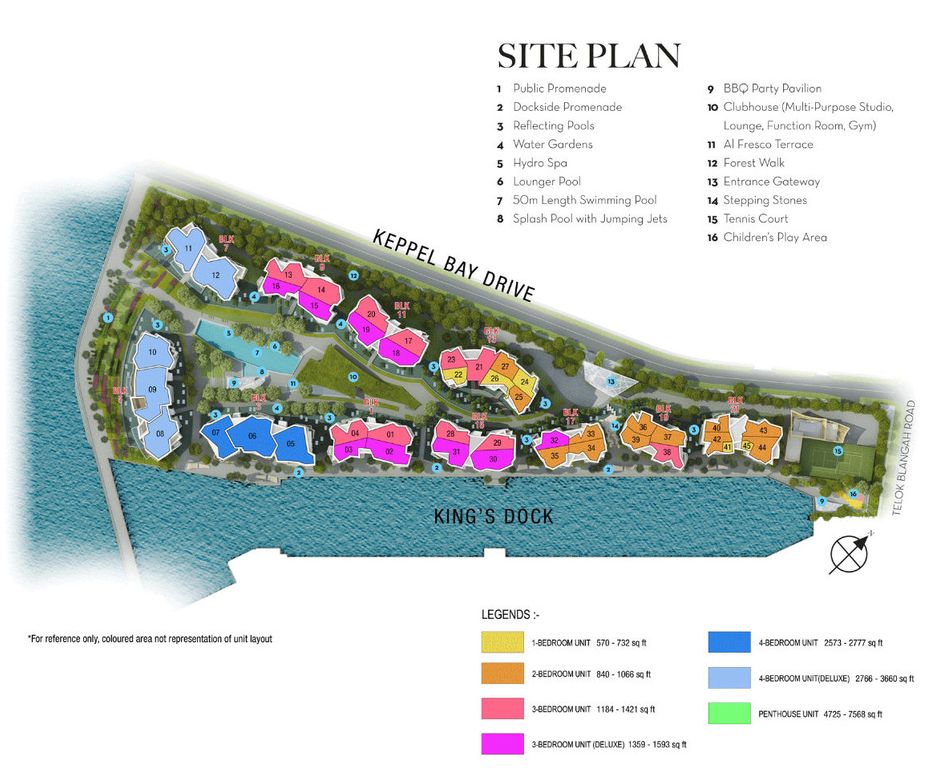 corals at Keppel Bay site plan