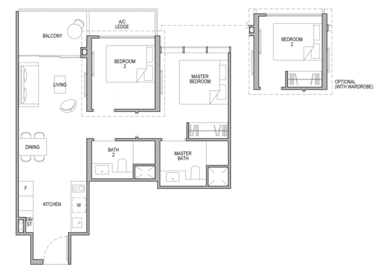 kopar newton 2 bedroom floorpan