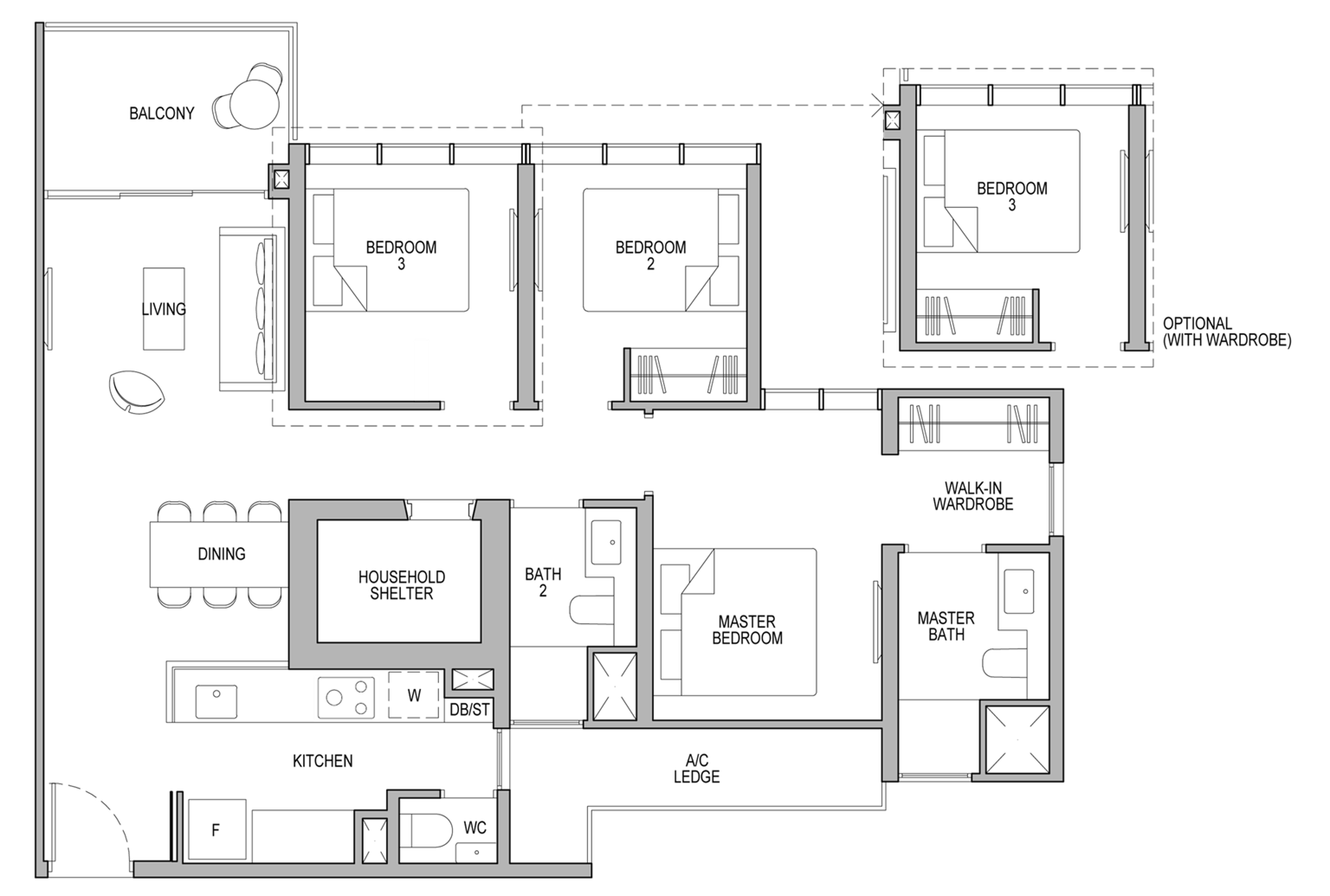 kopar newton 3 bedroom floorpan