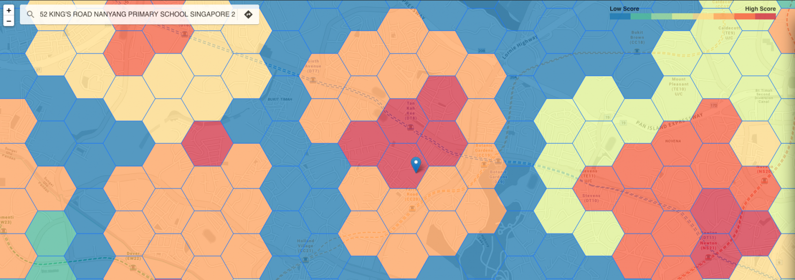 primary school score map