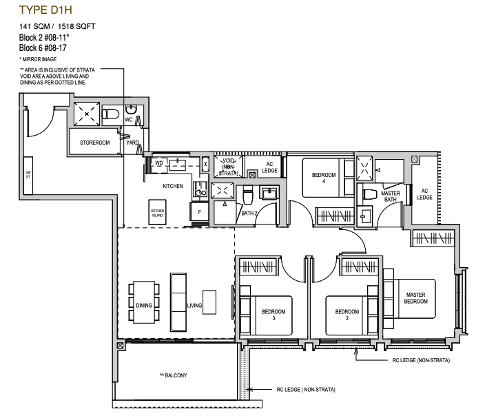 Mayfair Modern 4 bedroom floorplan
