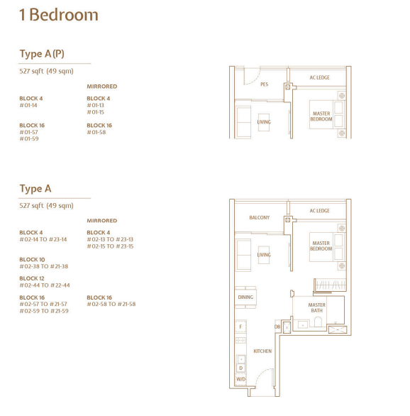 jadescape 1 bedroom floorplan