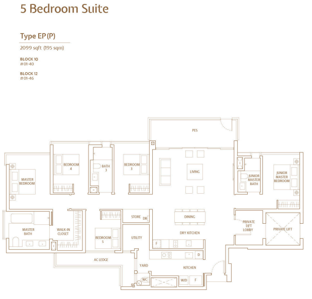 jadescape 5 bedroom suite floorplan