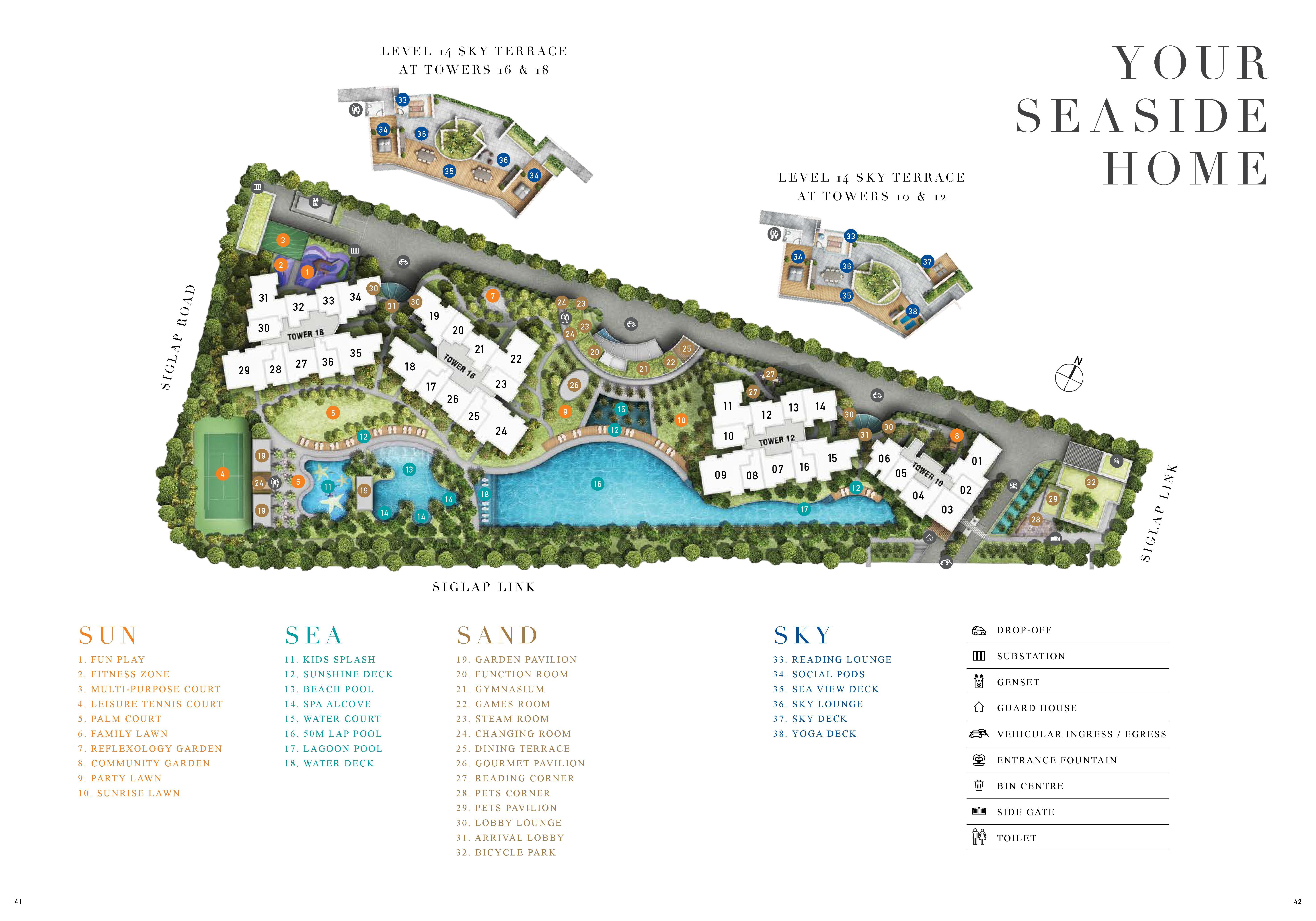 Seaside Residences sitemap
