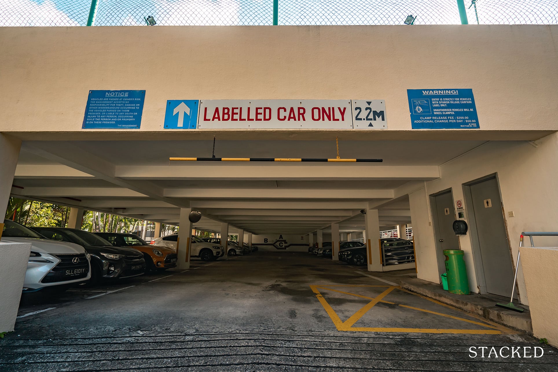 Spanish Village sheltered carpark