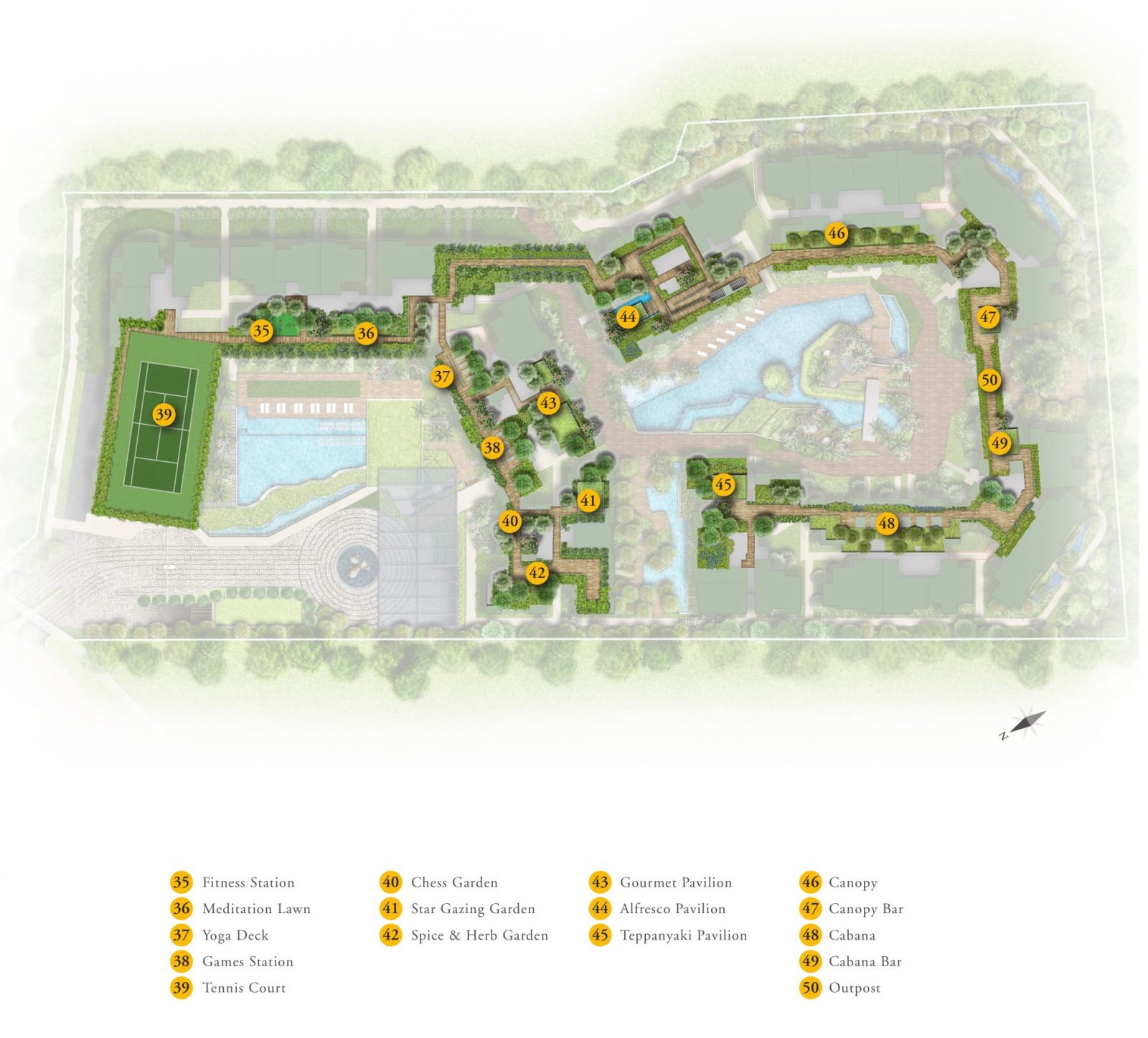 daintree residence rooftop siteplan