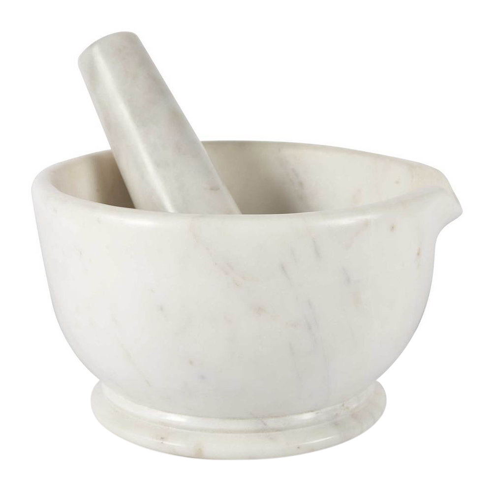 marble mortar and pestle