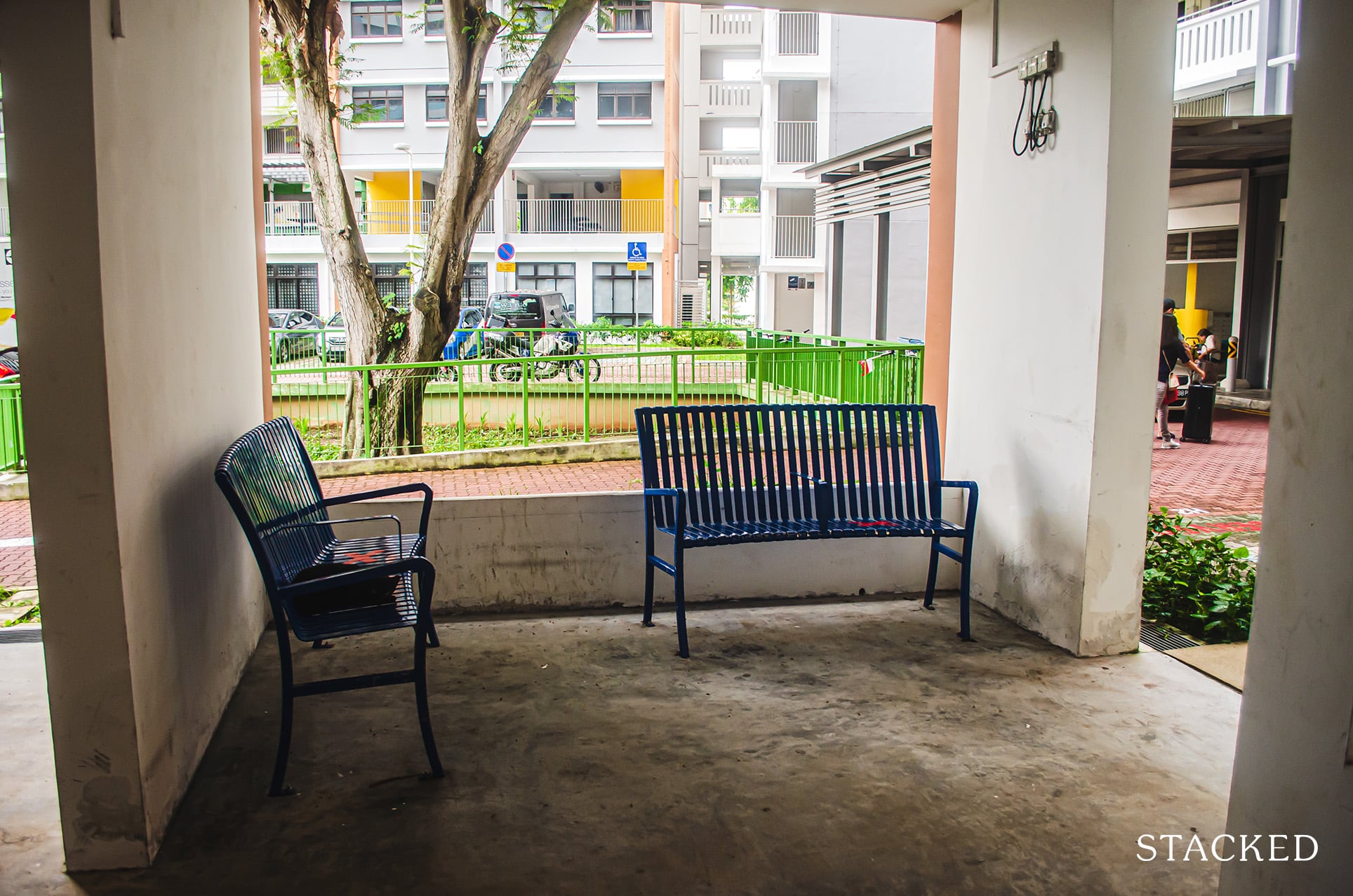 Benches at the HDB