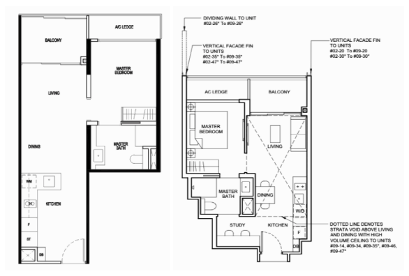 daintree forett 1 bedroom floorplan