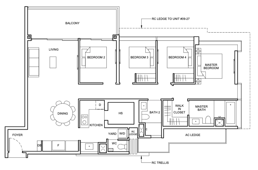 Forett 4 bedroom floorplan