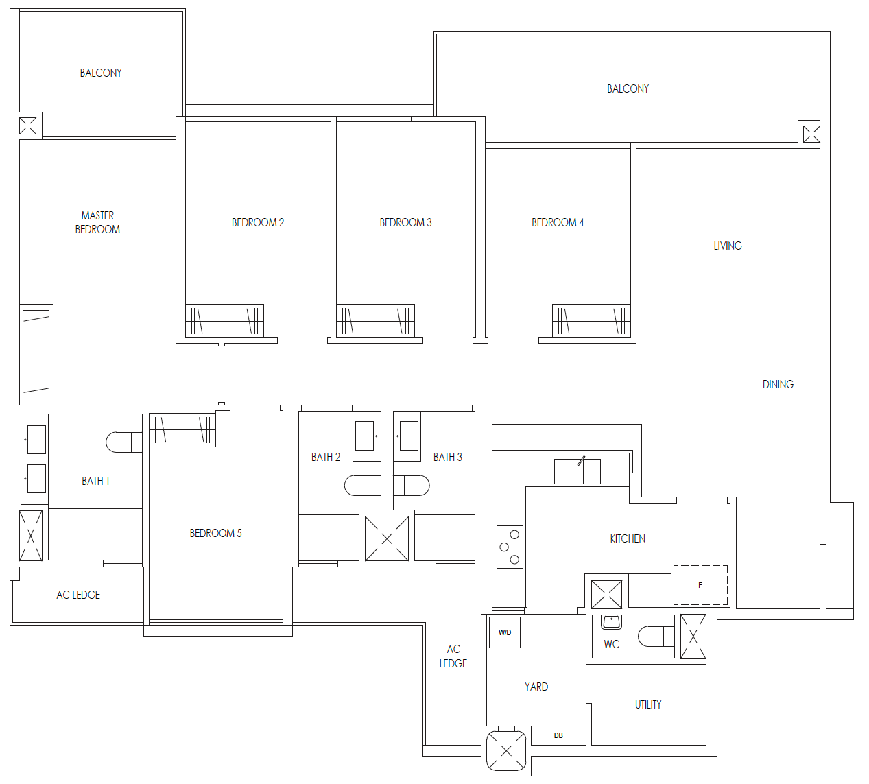 treasure at tampines 5 bedroom floorplan