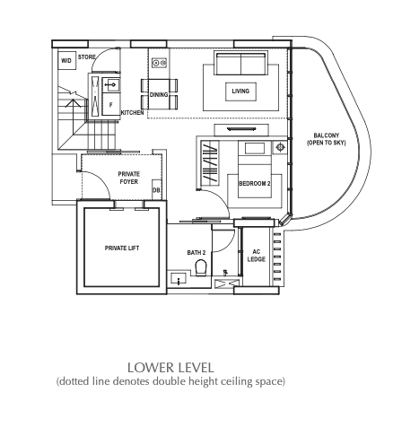 amber skye 2 bedroom floor plan lower level