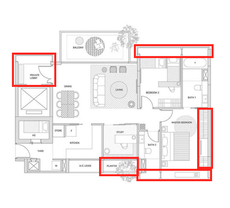 helios residences 2 bedroom floor plan