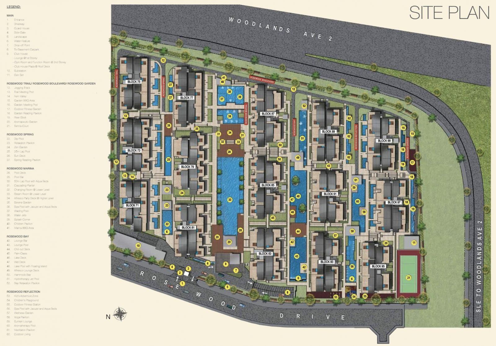 parc rosewood site plan 