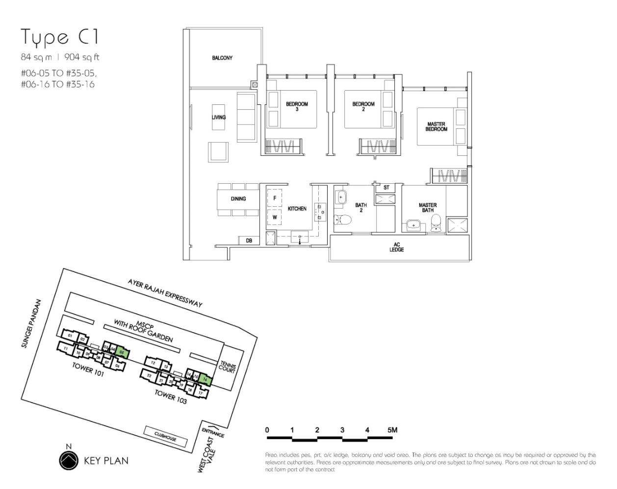 parc riviera 3 bedroom