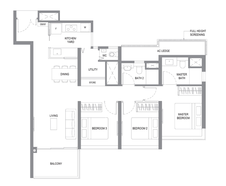 twin vew 3 bedroom floorplan