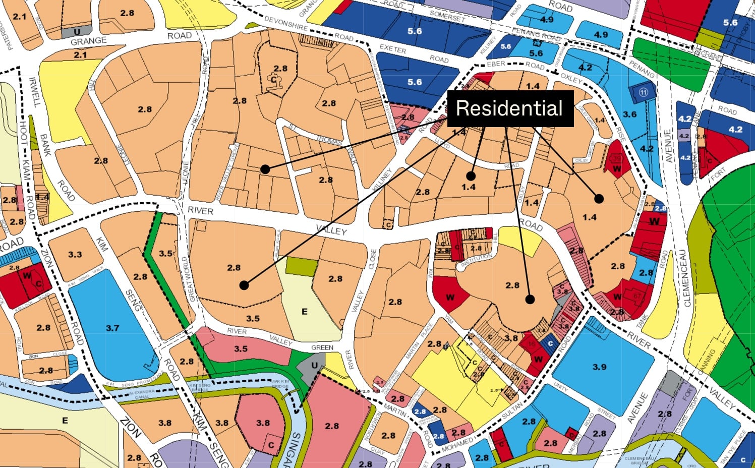 ura master plan residential