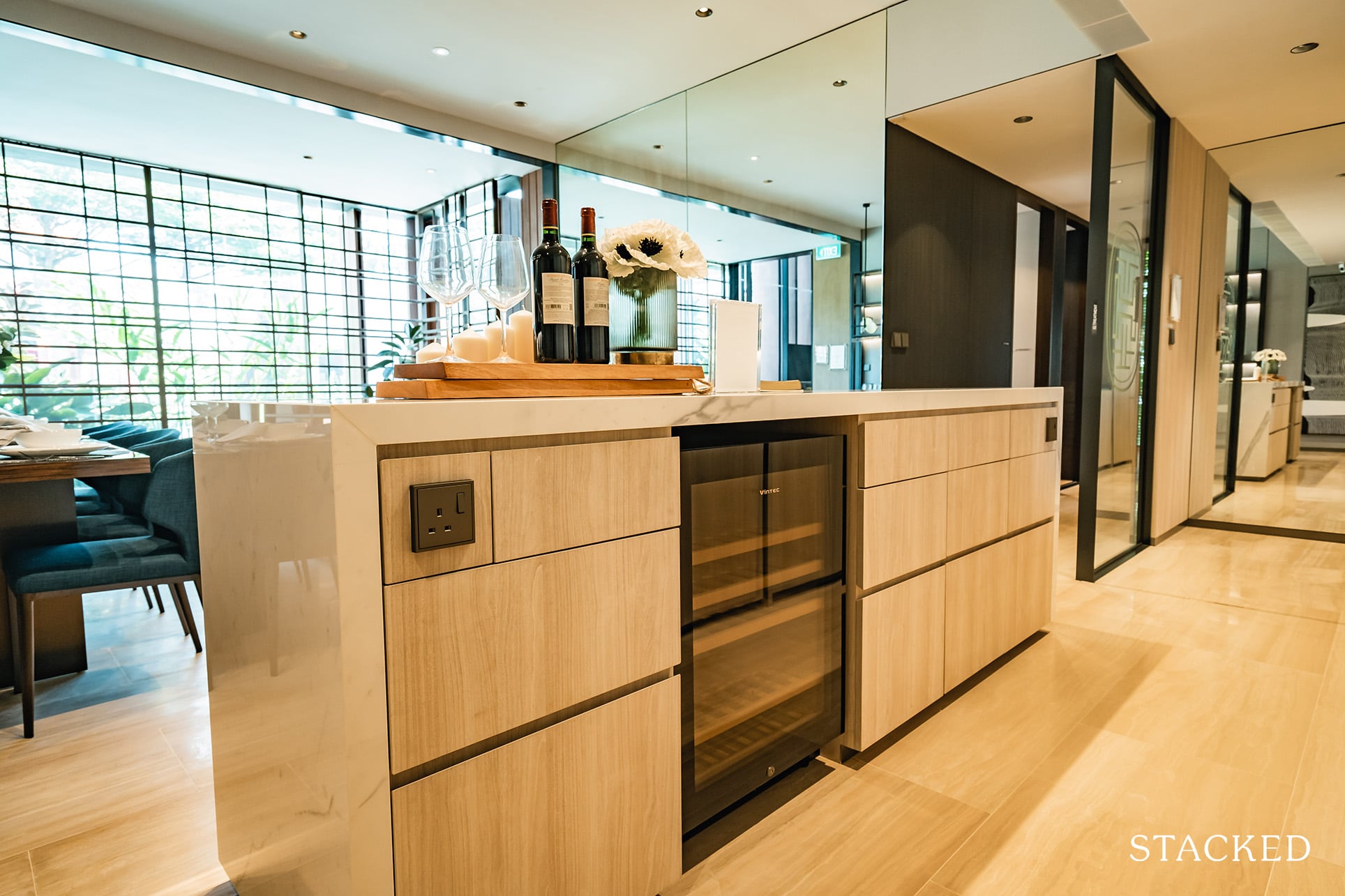 The Hyde condo 3 bedroom kitchen island