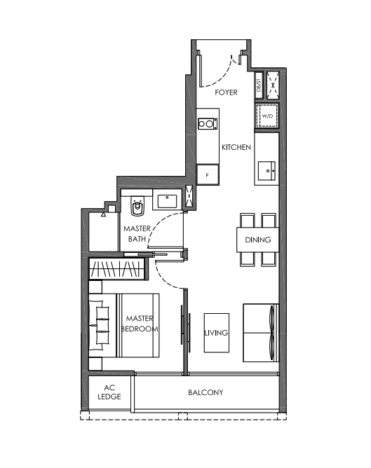 nyon 1 bedroom floorplan