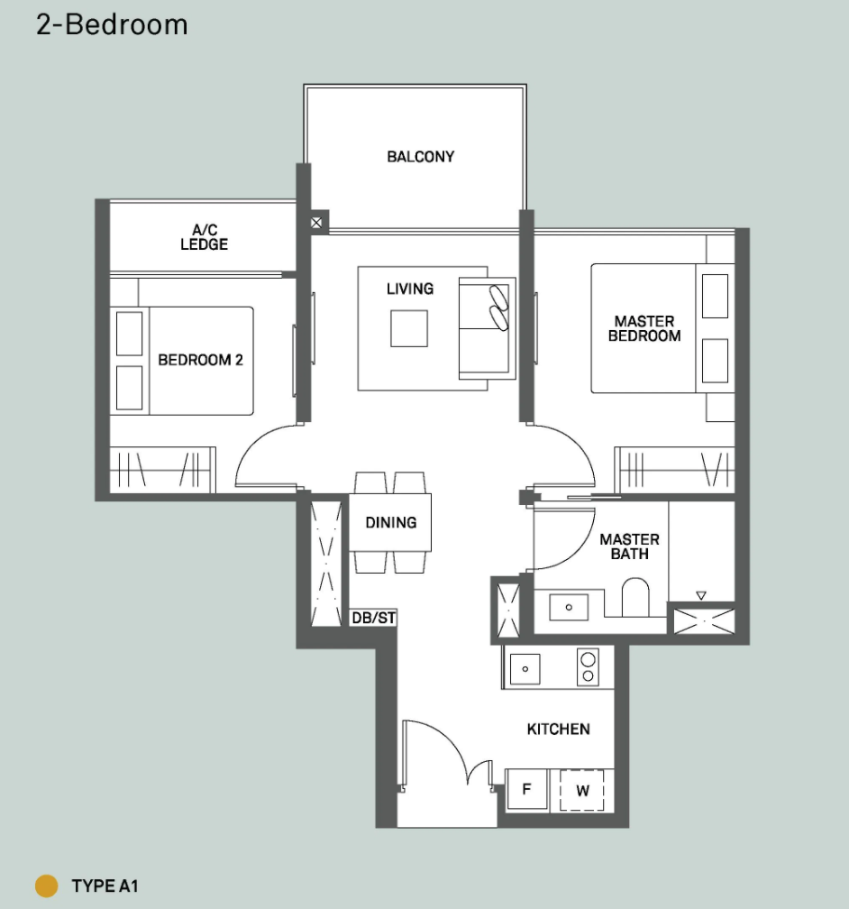 clement canopy 2 bedroom floorplan