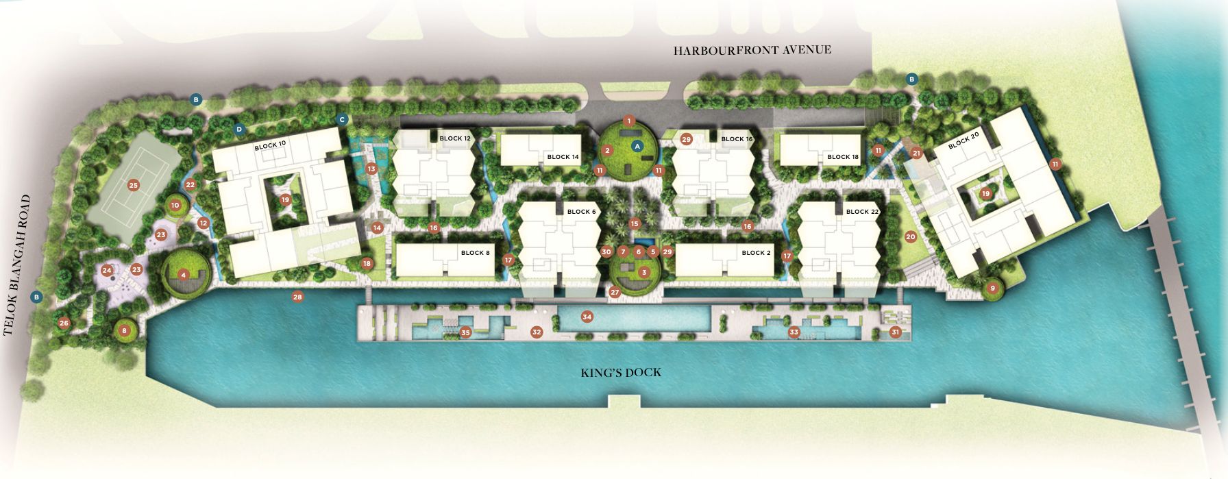 the reef at king's dock site plan 