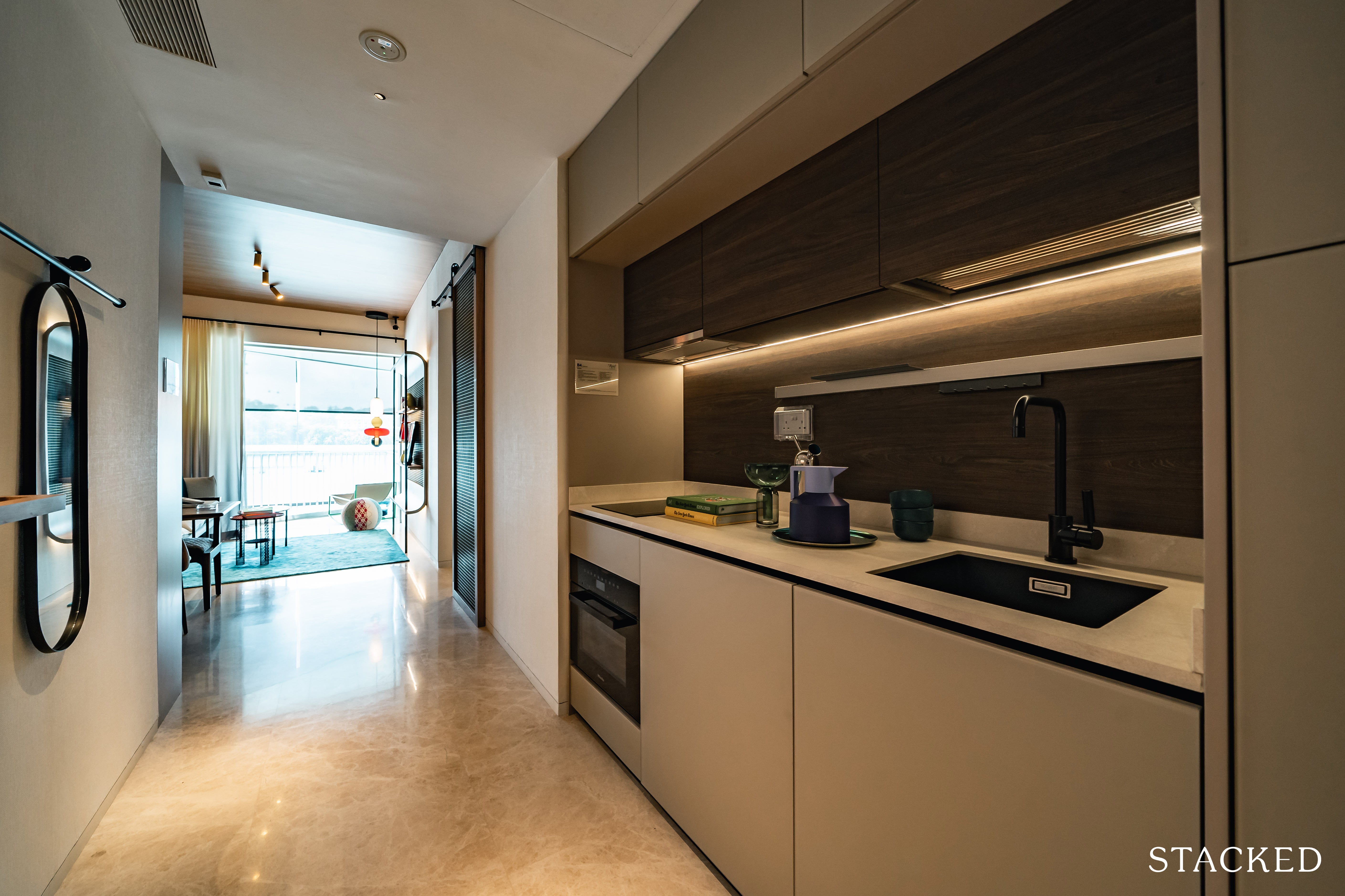 the reef at king's dock 2 bedroom kitchen