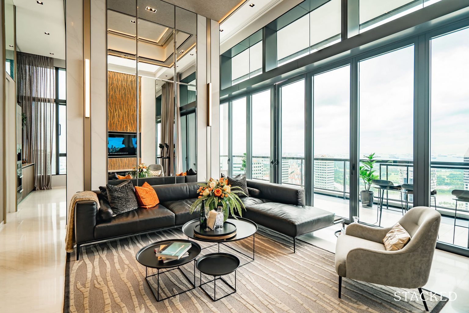 South Beach residences penthouse living room