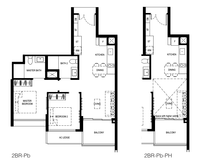 Normanton Park 2 bedroom floorplan