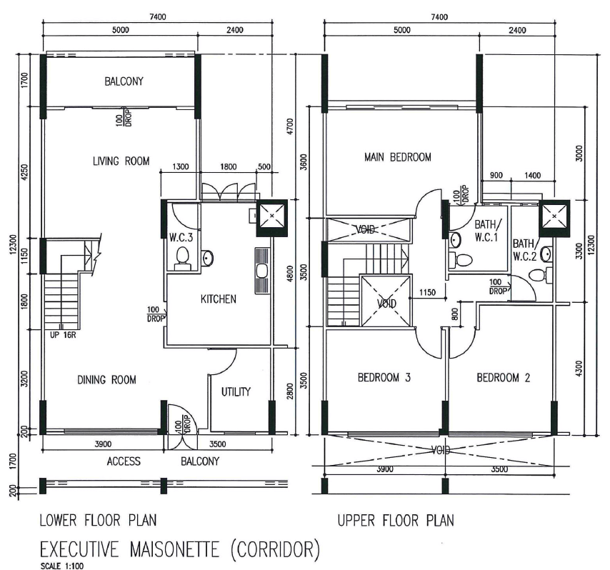 executive maisonette floorplan