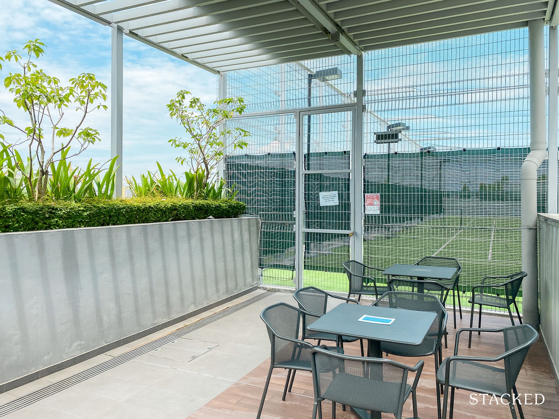 watertown condo rooftop tennis seating