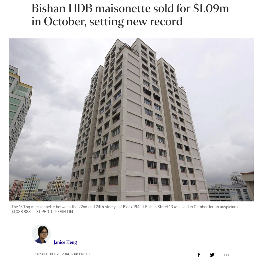 Bishan hdb maisonette COV