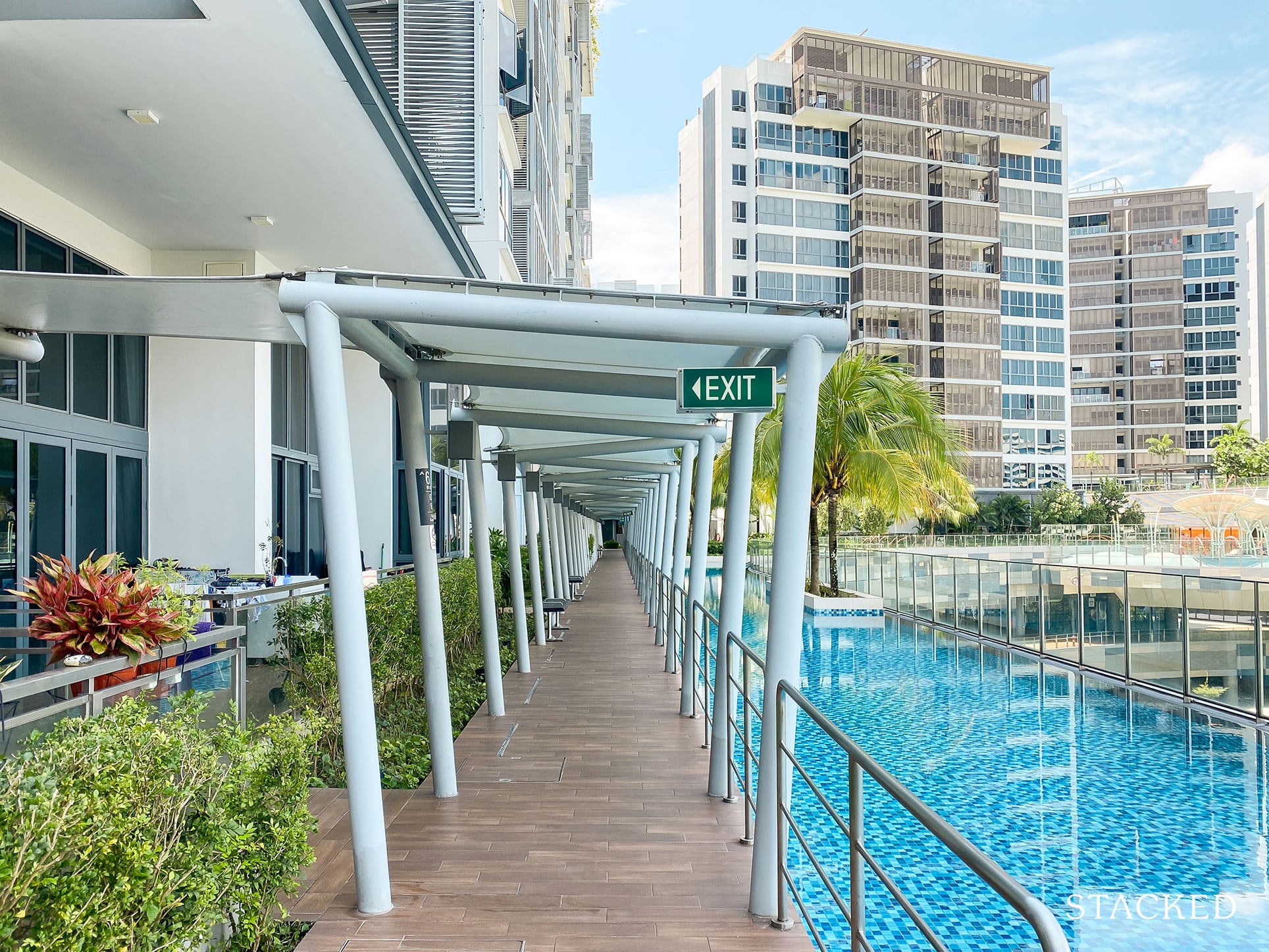 Watertown condo sheltered walkway