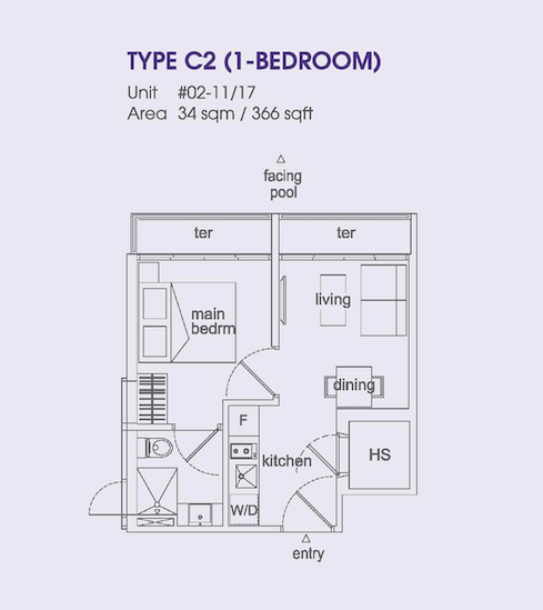 RV edge 1 bedroom floorplan