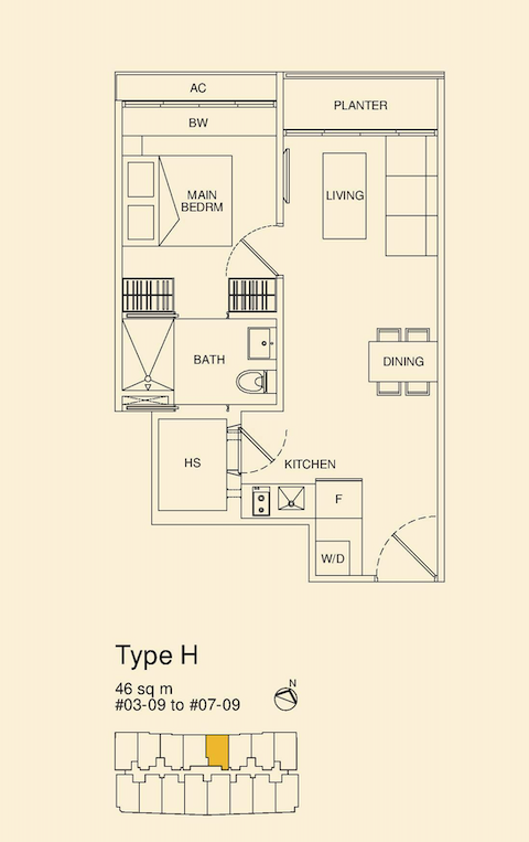 RV suites 1 bedroom floorplan