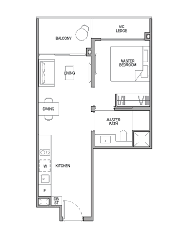 kopar 1 bedroom floorplan