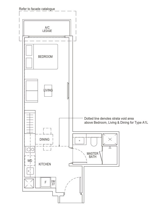 irwell hill residences studio floorplan