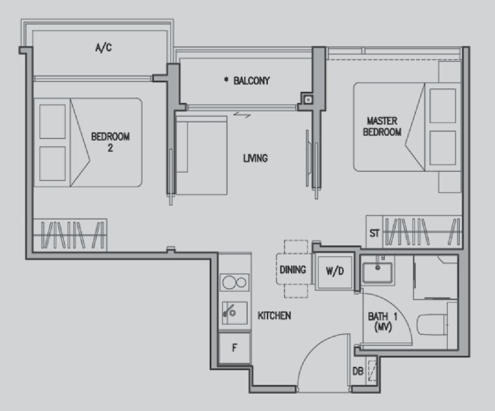 rv altitude 2 bedroom floorplan