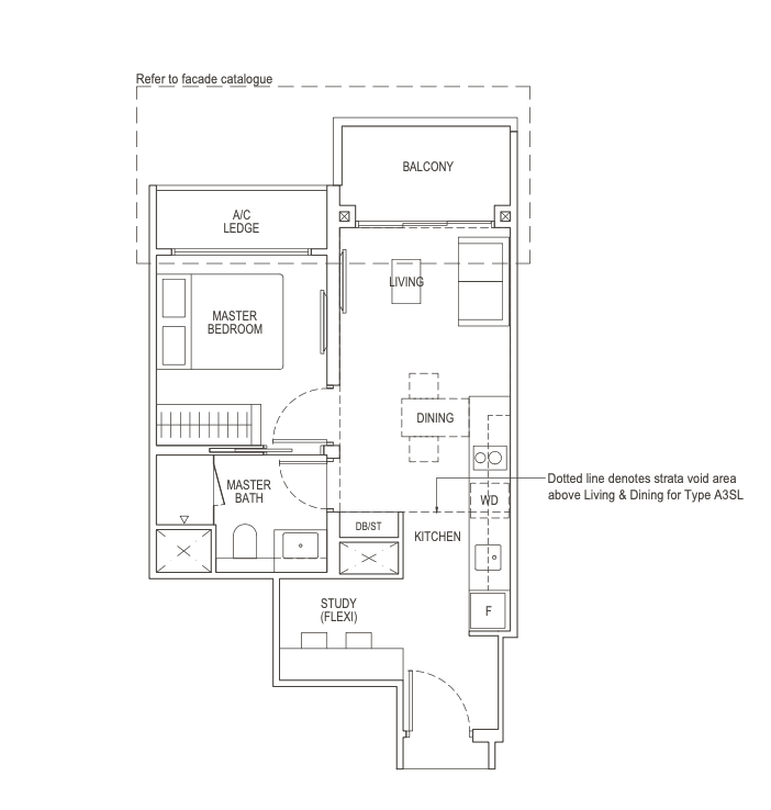 irwell hill residences 1 bedroom floorplan