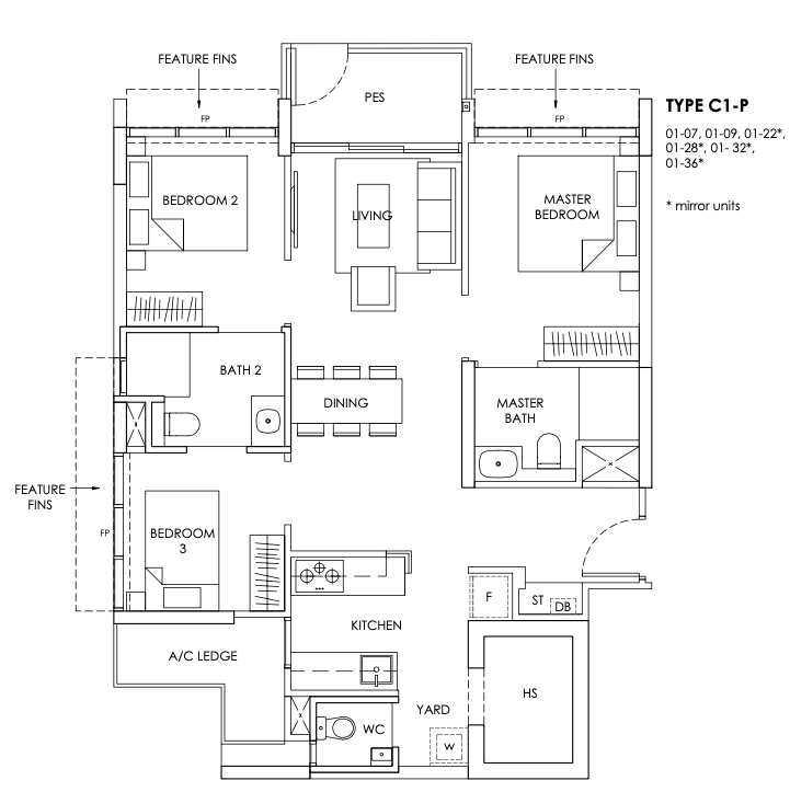 provence residences 3 bedroom floorplan